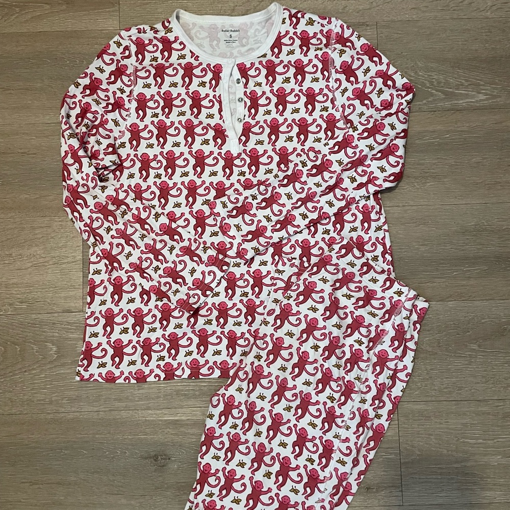 Roller Rabbit Monkey PJs SET